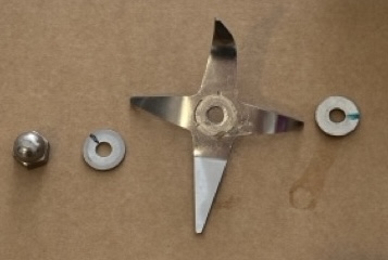 Nut, Blade and washers