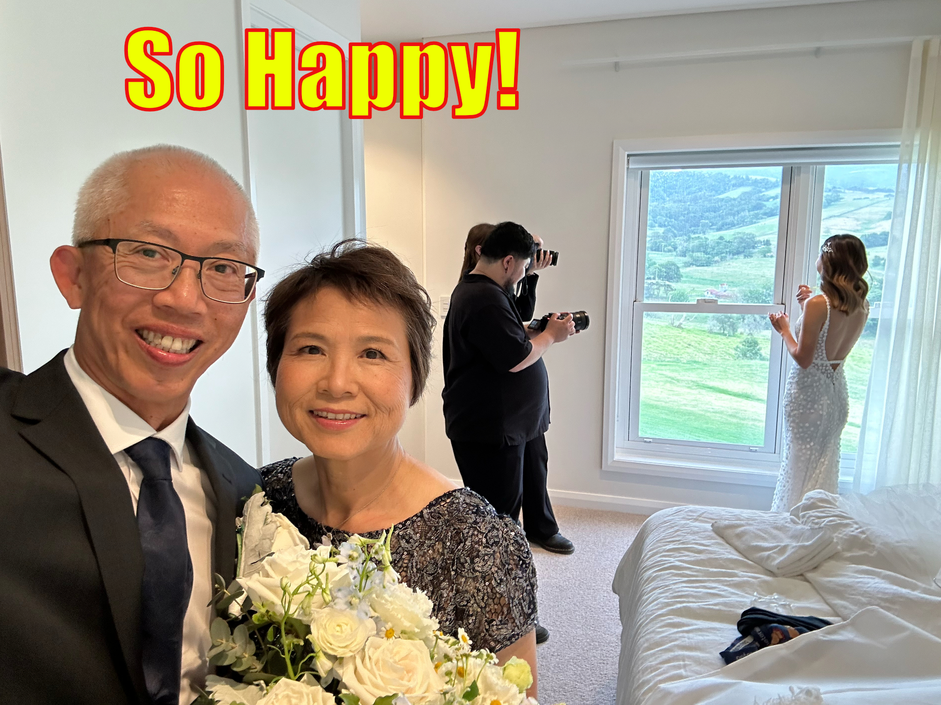 Thomas and Virginia smiling together